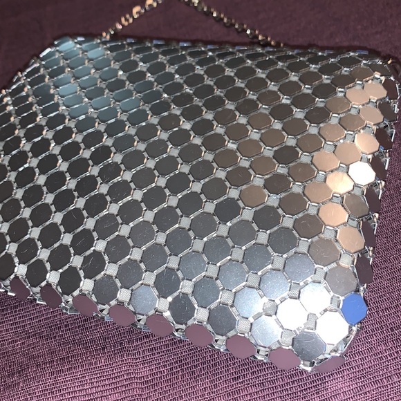 Beautiful Sparkly Silver Rhinestone Clutch Purse Shoulder Bag NWOT - Picture 10 of 10